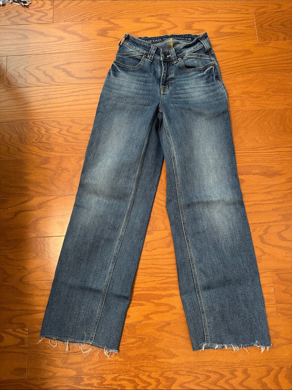 Dovetail Workwear Wide Leg Blue Denim Jeans